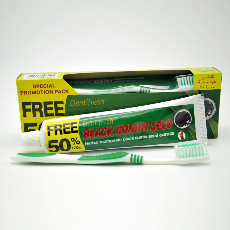GMP Tanden die Uittreksels van het de Komijnzaad van Miswak van de Tandpastatandenborstel de Vastgestelde Organische Kruiden Zwarte witten