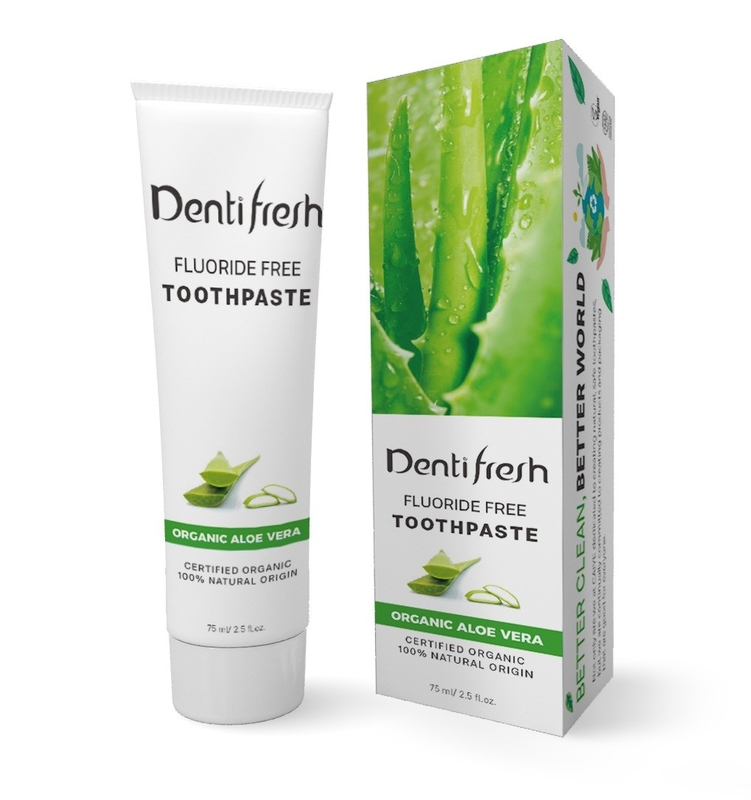 De nieuwe aankomst Dentifresh verklaarde de organische tanden die van het de zorgzuiveringszout van aloëvera tand natuurlijke toothpa van het installatieuittreksel witten