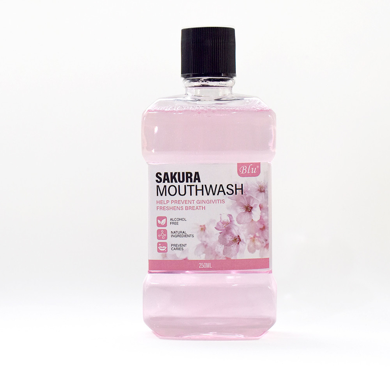Niet-alcoholische organische antibacteriële orale gezondheidszorg Fruitsmaak 250 ml mondwater voor tandvleesgezondheid