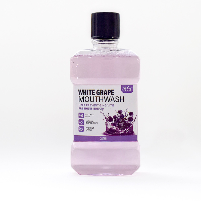 Niet-alcoholische organische antibacteriële orale gezondheidszorg Fruitsmaak 250 ml mondwater voor tandvleesgezondheid