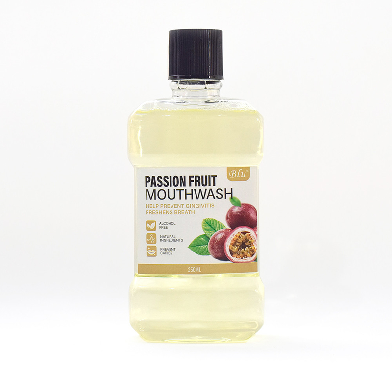 Niet-alcoholische organische antibacteriële orale gezondheidszorg Fruitsmaak 250 ml mondwater voor tandvleesgezondheid
