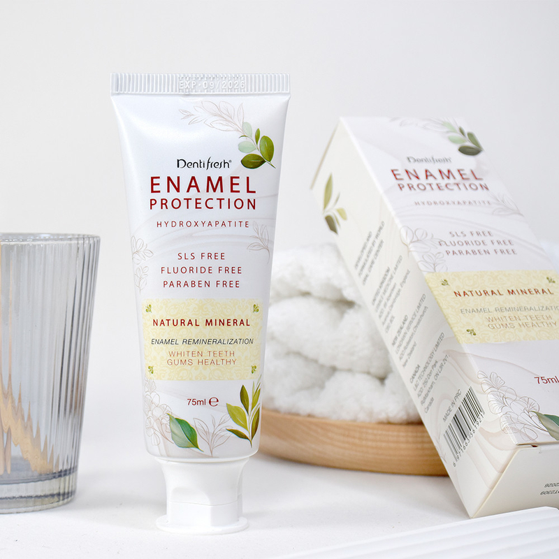 HAP ENAMEL Protection sLS vrij van parabenen natuurlijke minerale hydroxyapatit tandvlees gezond blekende tandpasta