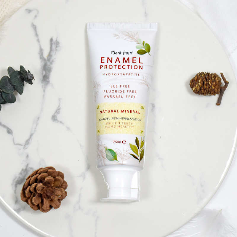 HAP ENAMEL Protection sLS vrij van parabenen natuurlijke minerale hydroxyapatit tandvlees gezond blekende tandpasta