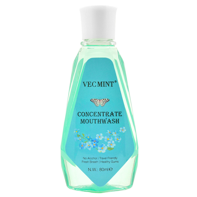 VECMINT Alcoholvrij 80 ml Bloemige smaken Antibacteriële geconcentreerde mondspoeling Oraal wassen Tandreiniging