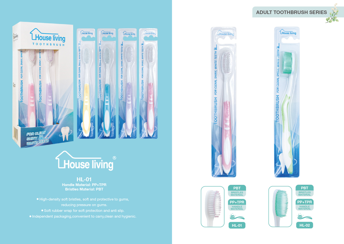 Groothandel Custom Adult Travel Home Hotel Plastic Soft Bristle Huishoudelijk Gebruik Tandborstel In Blister Card