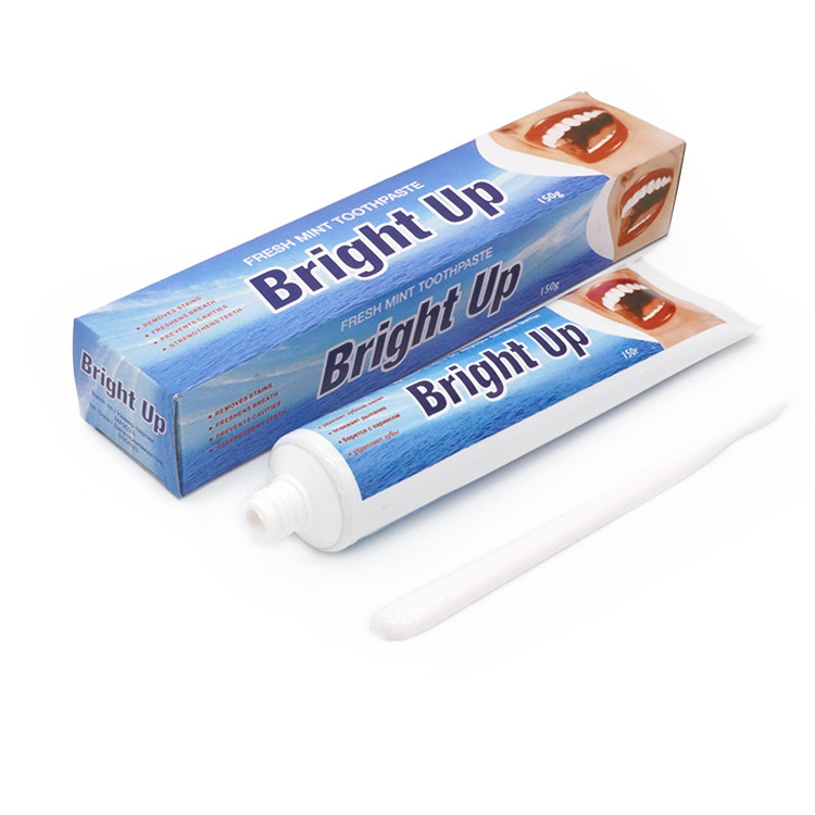Bright Up Factory Manufacture 150g Mint smaak Verse adem Tanden tanden whitening tandpasta