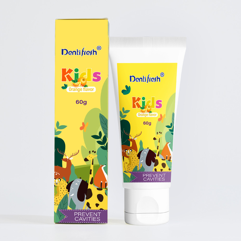 DENTIFRESH 60g Oranje smaak tandpasta in oranje smaak tandpasta voor kinderen mini capaciteit tandpasta