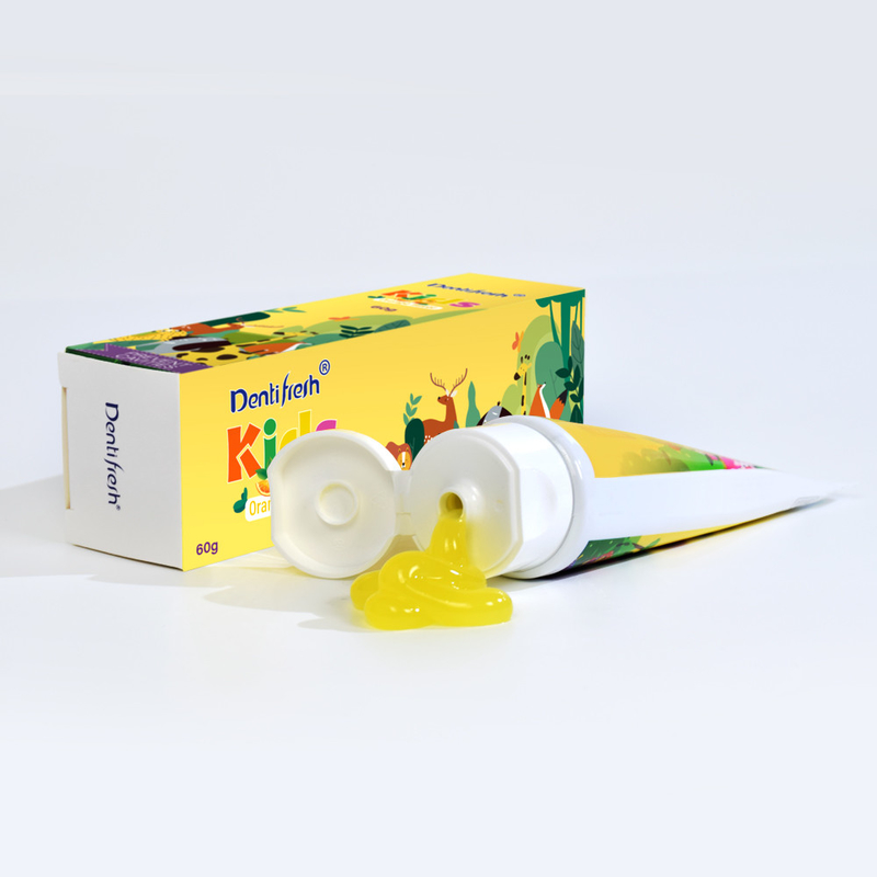 DENTIFRESH 60g Oranje smaak tandpasta in oranje smaak tandpasta voor kinderen mini capaciteit tandpasta