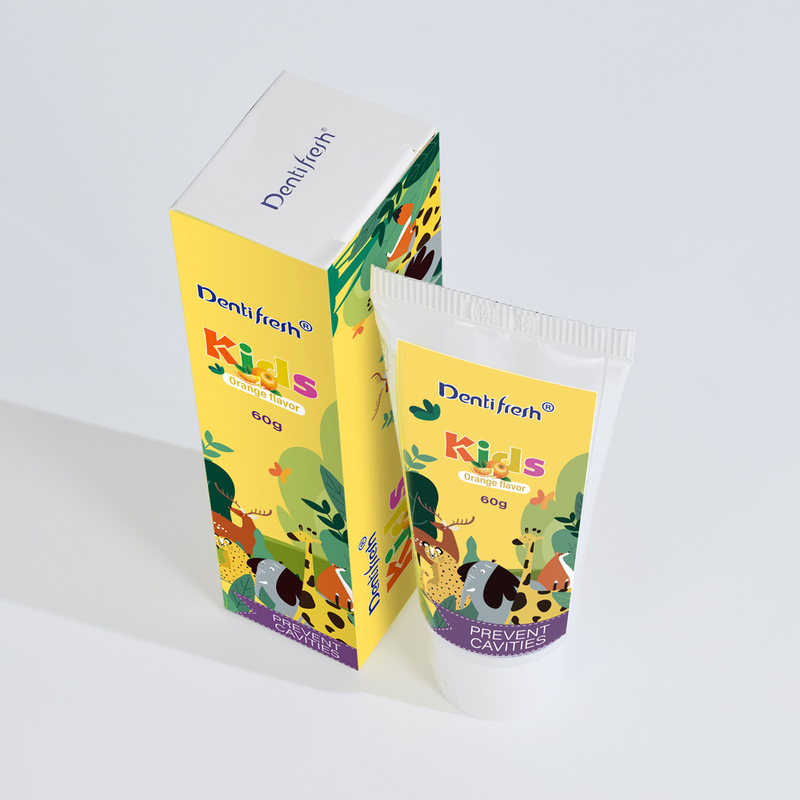 DENTIFRESH 60g Oranje smaak tandpasta in oranje smaak tandpasta voor kinderen mini capaciteit tandpasta