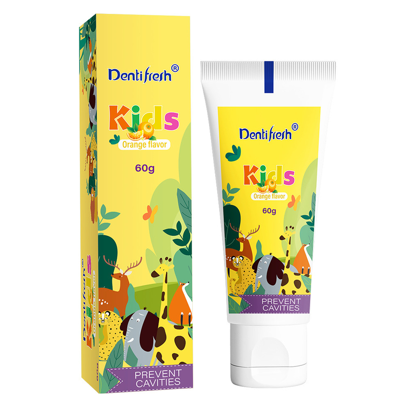 DENTIFRESH 60g Oranje smaak tandpasta in oranje smaak tandpasta voor kinderen mini capaciteit tandpasta