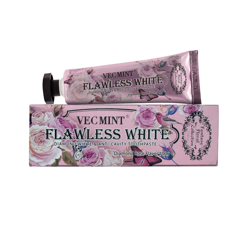 VECMINT rozen tandpasta 100g tandpasta voor gezonde tanden fancy bloemen collectie warm verkoop fabriek directe levering