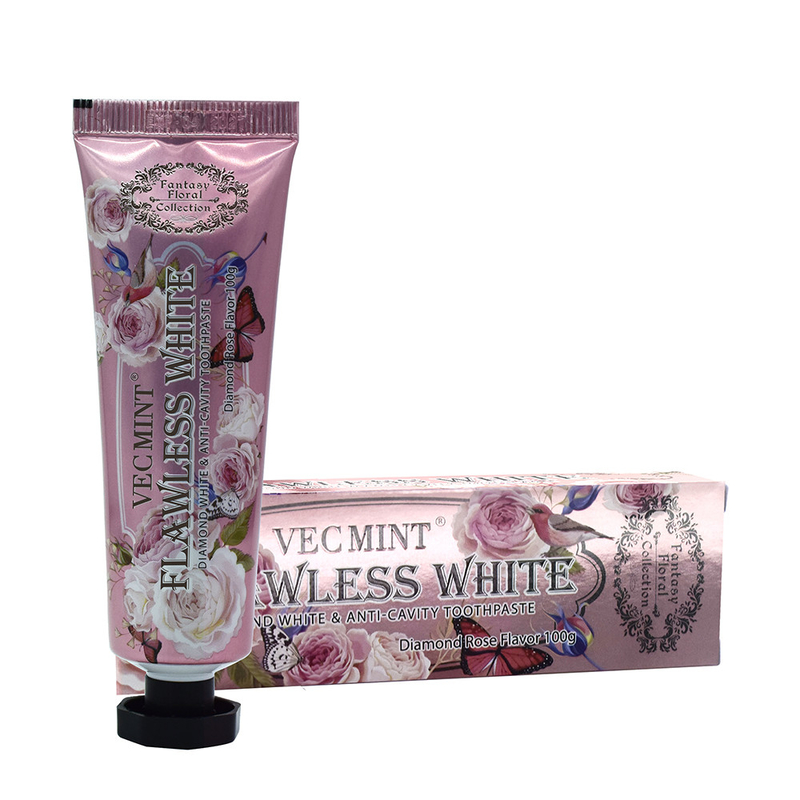VECMINT rozen tandpasta 100g tandpasta voor gezonde tanden fancy bloemen collectie warm verkoop fabriek directe levering