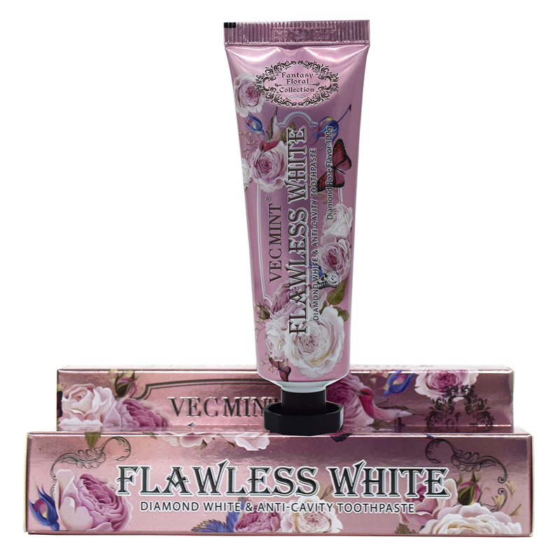 VECMINT rozen tandpasta 100g tandpasta voor gezonde tanden fancy bloemen collectie warm verkoop fabriek directe levering
