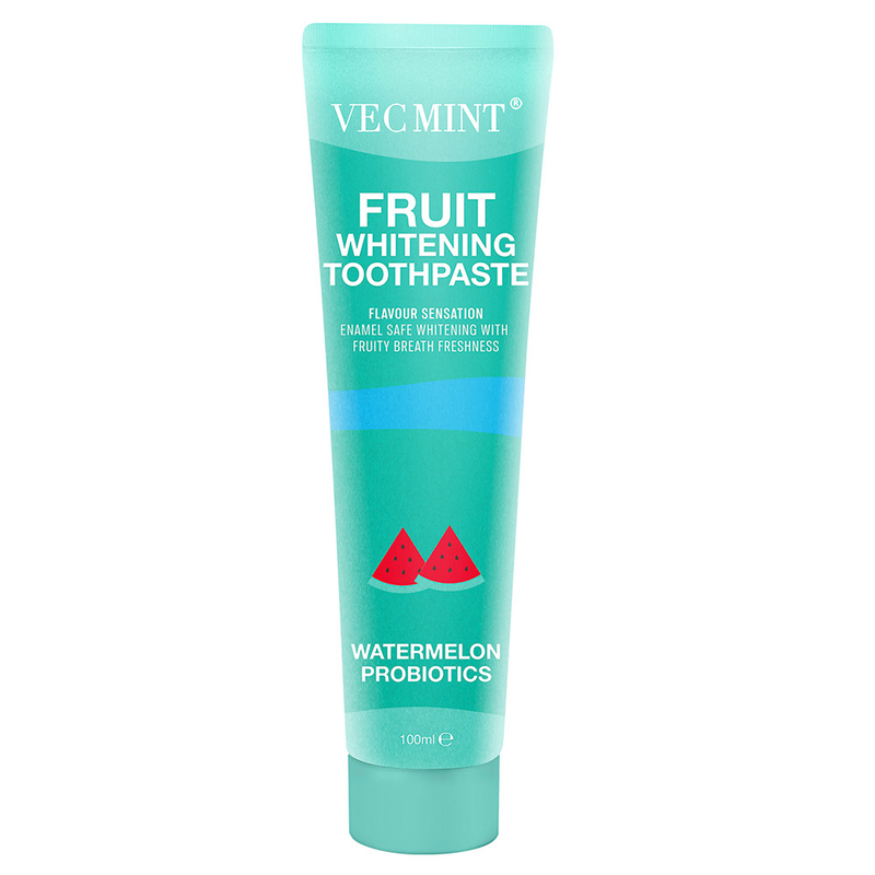 Vecmint 100 ml Fruit - Flavored Whitening Toothpaste Set - 4 heerlijke smaken, glazuur - Veilige whitening en fruitige versheid
