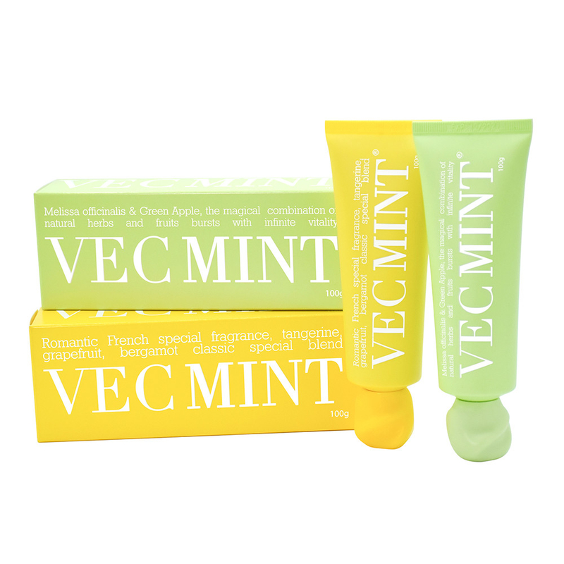 VECMINT 100g tandpasta: ontketen orale vitaliteit met magische natuurlijke kruiden en fruit (Melissa officinalis & Green Apple)