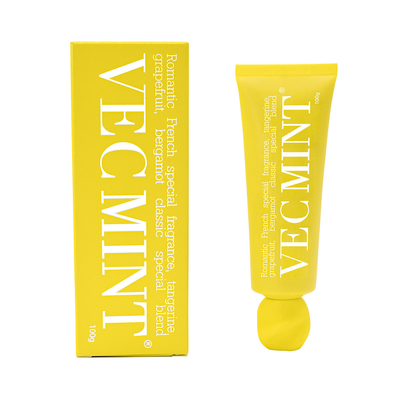 100 g warm verkochte VECMINT tandpasta: Uitstekend Frans geïnspireerd aroma van grapefruit, bergamot en tangerine