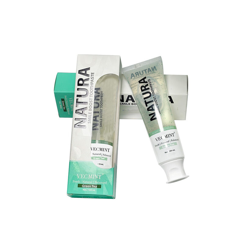 NATURA VECMINT Smile Boost Tandpasta - Natuurlijke groene thee smaak van plantaardige oorsprong Vers gebalanceerd mondverzorgingspasta 100 ml