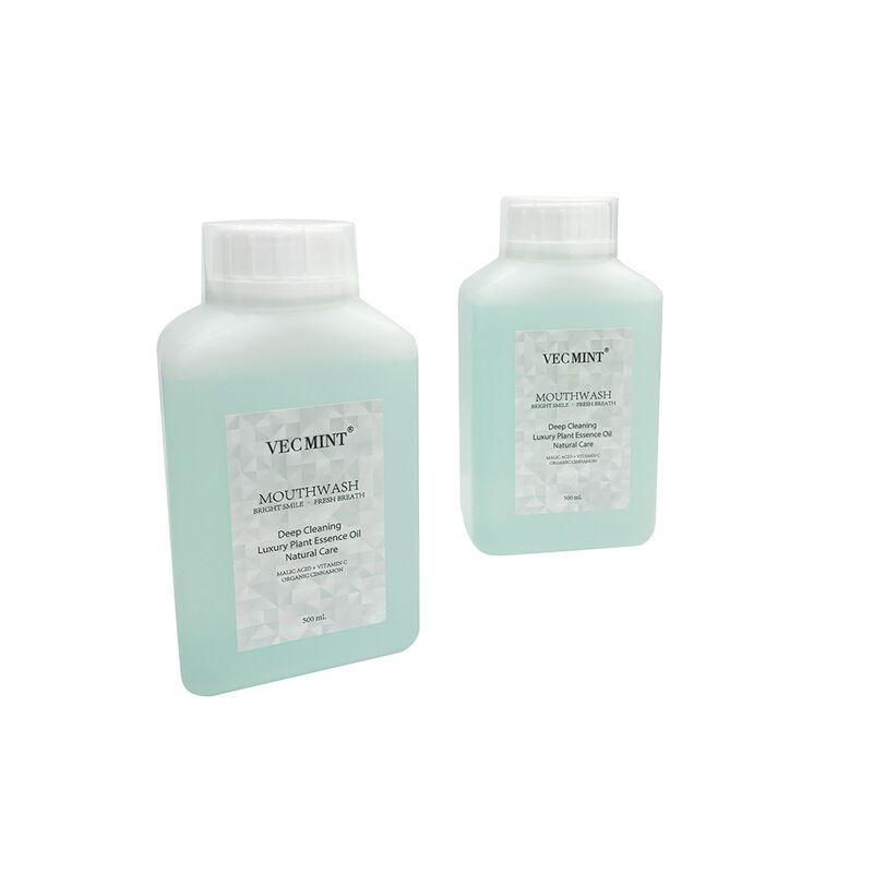 VECMINT Natuurlijke mondspoeling - Grondig reinigende mondverzorging Spoelen met luxe plantaardige essentie-olie voor frisse adem 500 ml