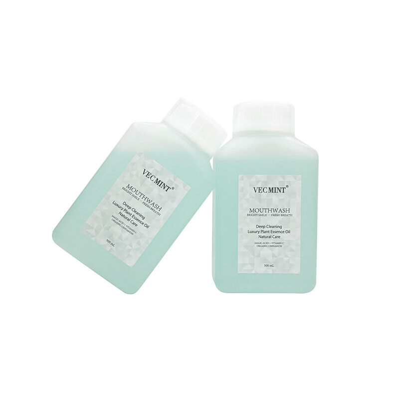 VECMINT Natuurlijke mondspoeling - Grondig reinigende mondverzorging Spoelen met luxe plantaardige essentie-olie voor frisse adem 500 ml