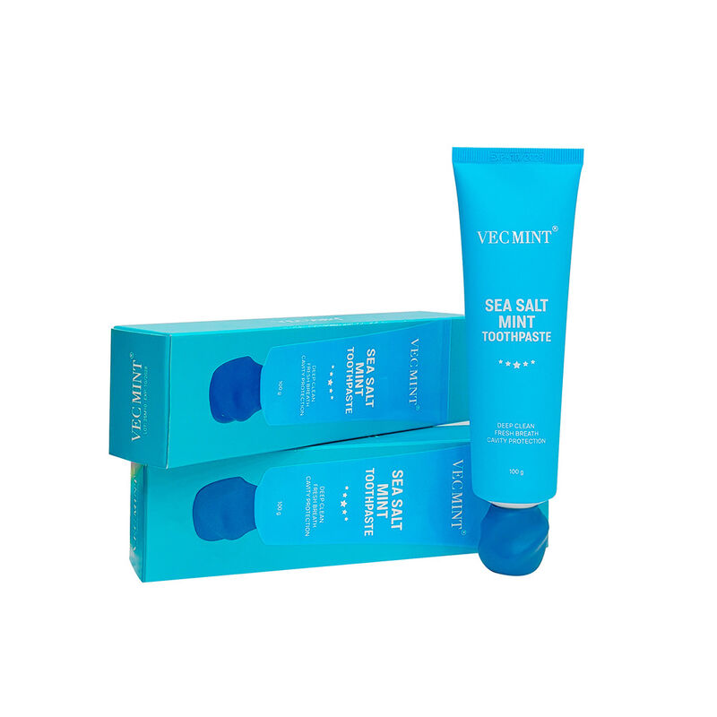 VECMINT 100g Zeezout Munt Tandpasta - Diepe Reiniging Tanden & Frisse Adem Mondverzorging
