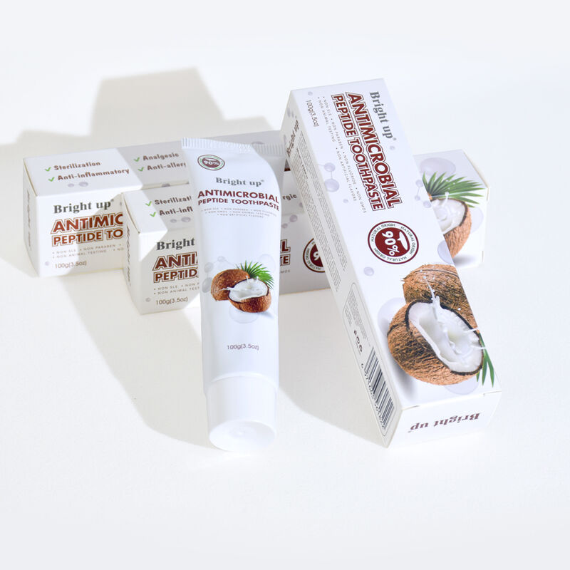Antimicrobiële peptide tandpasta Helder tot 100 g Kokosruimte 90% Natuurlijke niet-schadelijke additieven Bulk Groothandel mondverzorgingsproducten