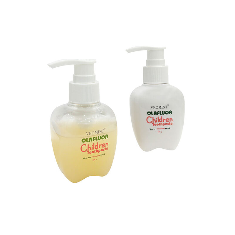 OLAFluor Kindertandpasta van VECMINT - 100g Pompfles Aardbei Smaak Veilige Mondverzorging Tandpasta voor Kinderen's Dagelijkse Hygiëne