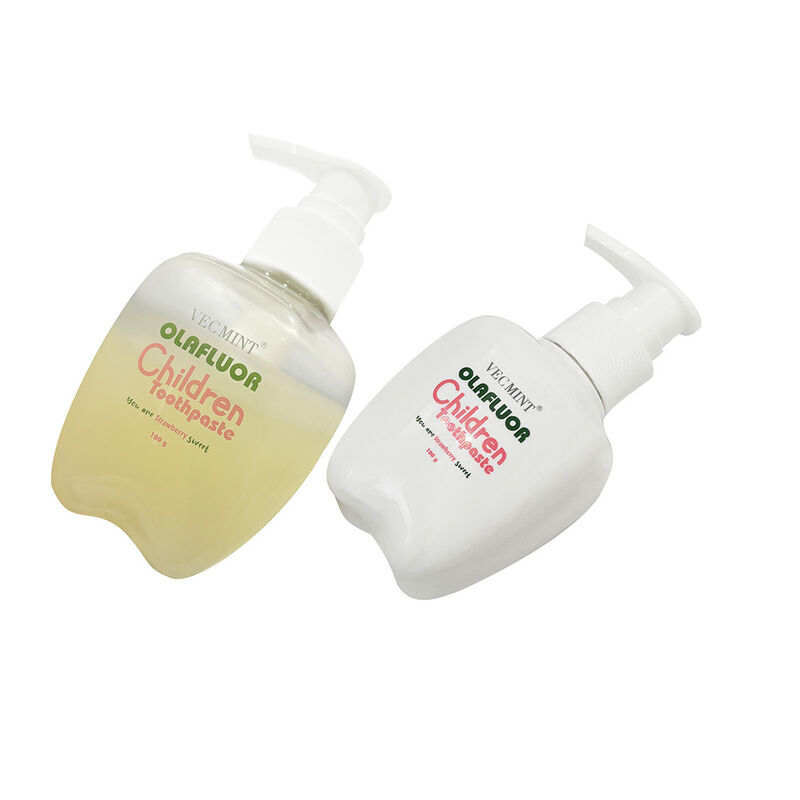 OLAFluor Kindertandpasta van VECMINT - 100g Pompfles Aardbei Smaak Veilige Mondverzorging Tandpasta voor Kinderen's Dagelijkse Hygiëne